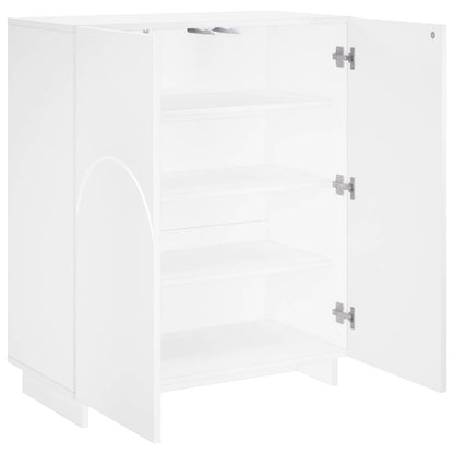 Schoenenkast 73 x 38 x 87,5 cm Bewerkt hout Hoogglans Wit
