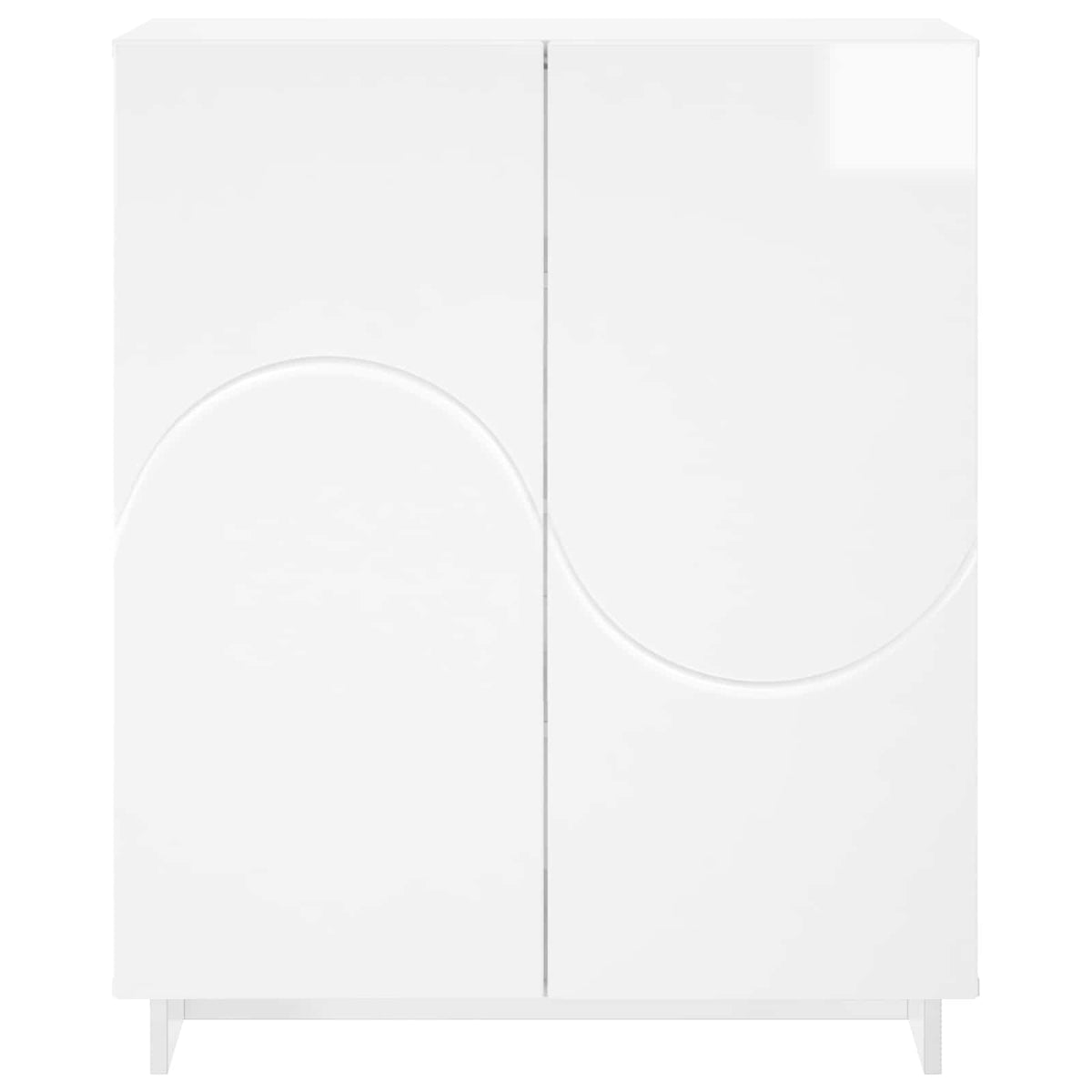 Schoenenkast 73 x 38 x 87,5 cm Bewerkt hout Hoogglans Wit