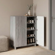 Schoenenkast 73x38x87,5 cm bewerkt hout grijs Sonoma