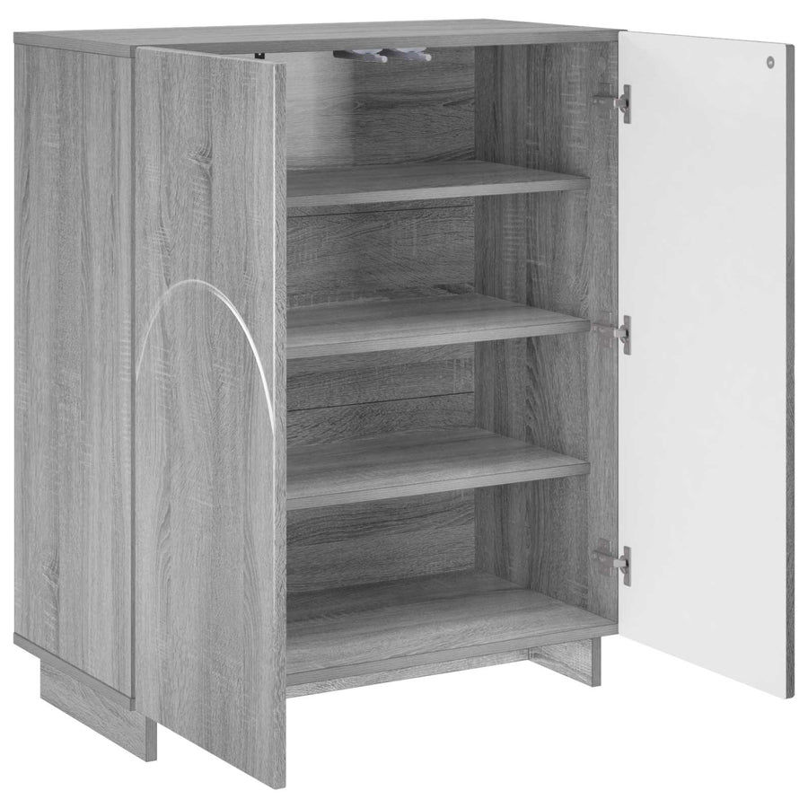 Schoenenkast 73 x 38 x 87,5 cm Bewerkt hout Grijs Sonoma