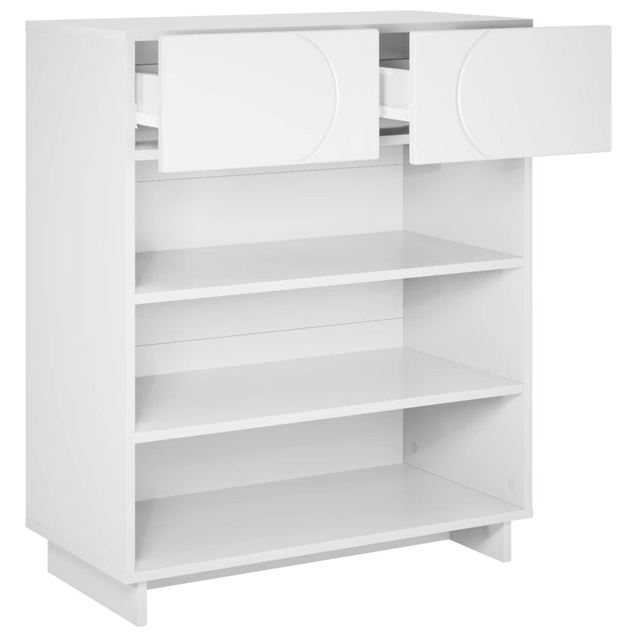 Schoenenkast 73 x 38 x 87,5 cm Bewerkt hout Wit