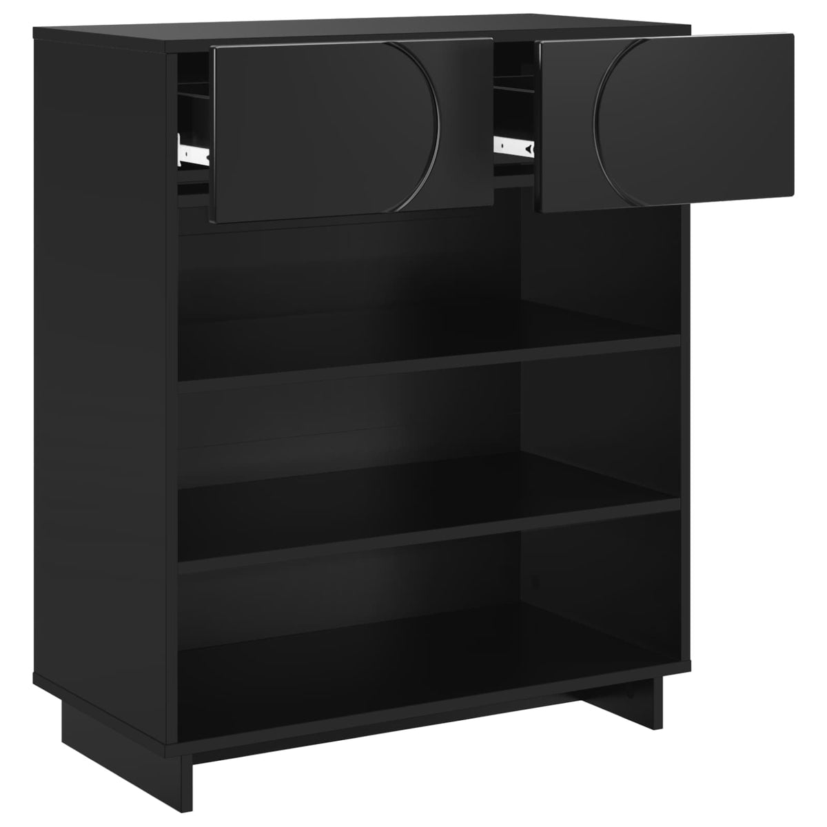 Schoenenkast 73 x 38 x 87,5 cm Bewerkt hout Zwart