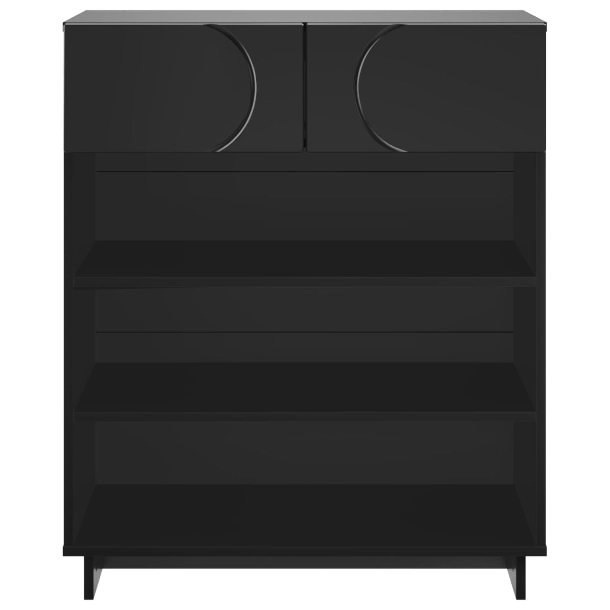 Schoenenkast 73 x 38 x 87,5 cm Bewerkt hout Zwart