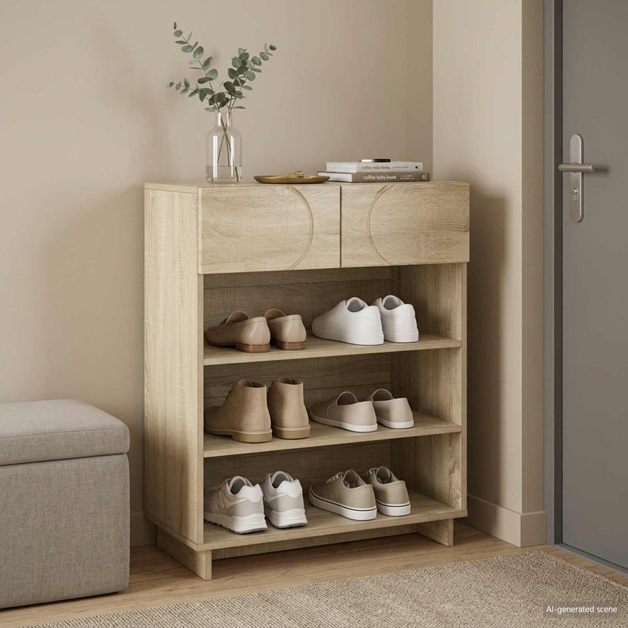 Schoenenkast 73 x 38 x 87,5 cm Bewerkt hout Sonoma Eiken