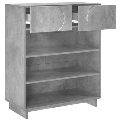 Schoenenkast 73 x 38 x 87,5 cm Bewerkt hout Betongrijs