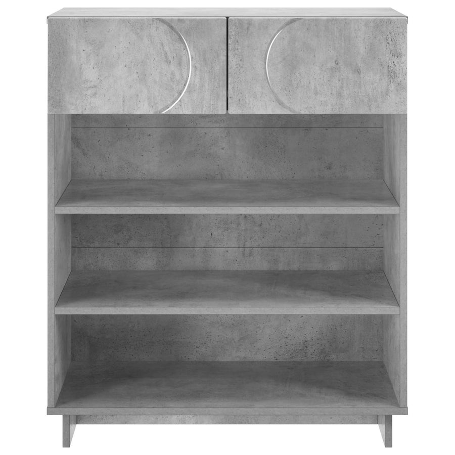 Schoenenkast 73 x 38 x 87,5 cm Bewerkt hout Betongrijs
