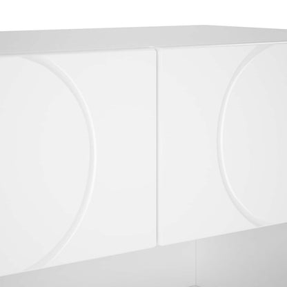 Schoenenkast 73 x 38 x 87,5 cm Bewerkt hout Hoogglans Wit