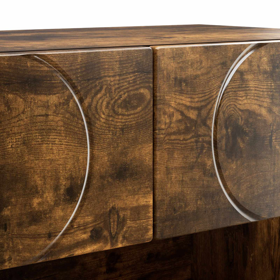 Schoenenkast 73 x 38 x 87,5 cm Bewerkt hout Gerookt eiken