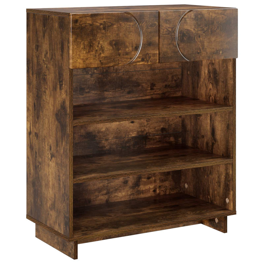 Schoenenkast 73 x 38 x 87,5 cm Bewerkt hout Gerookt eiken