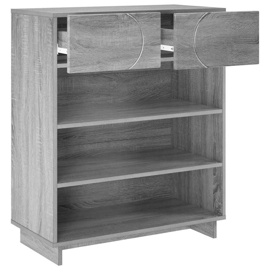 Schoenenkast 73 x 38 x 87,5 cm Bewerkt hout Grijs Sonoma