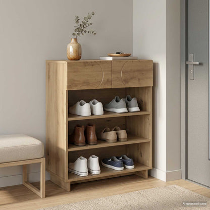 Schoenenkast 73 x 38 x 87,5 cm Bewerkt hout Artisanaal eiken