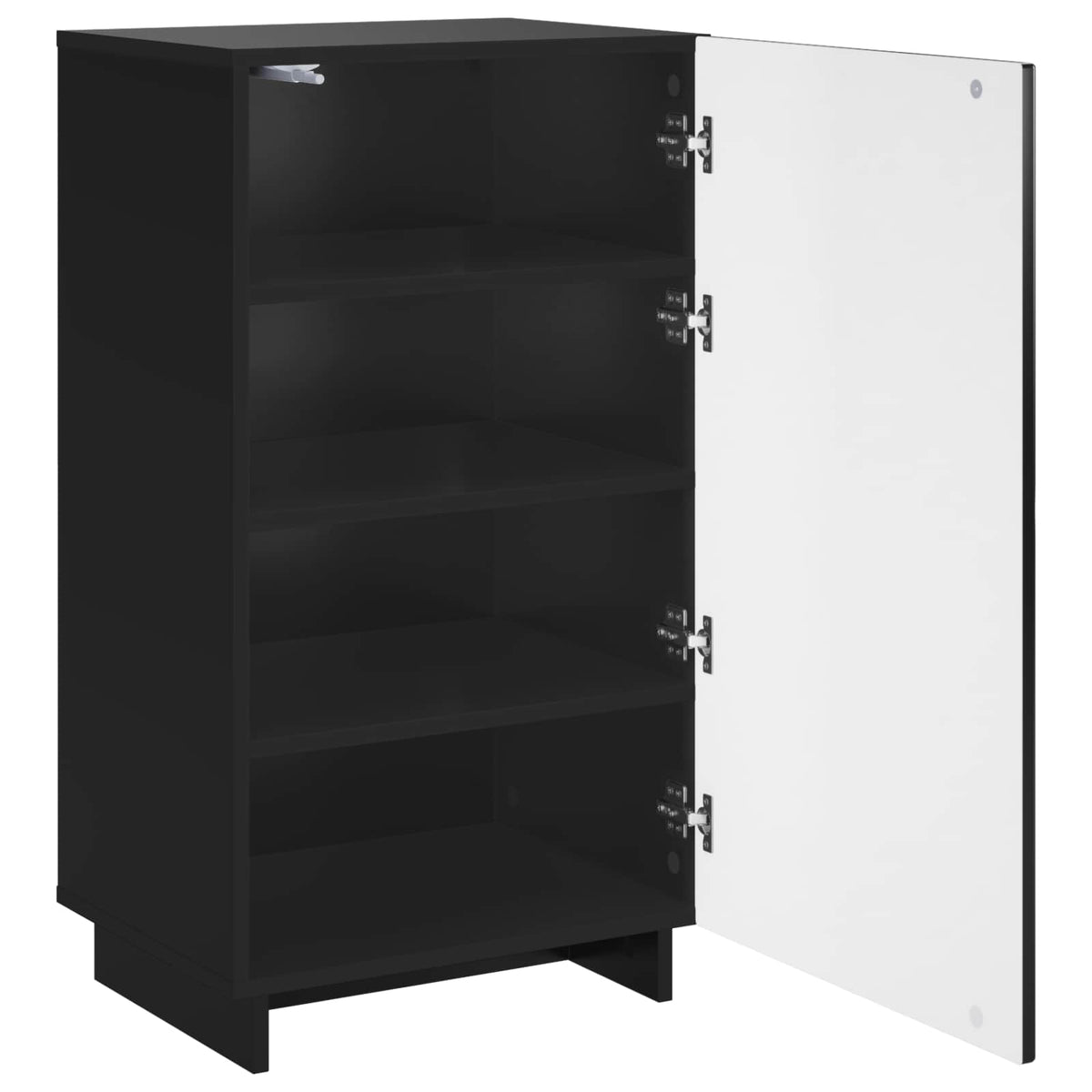 Schoenenkast 48 x 38 x 87,5 cm Bewerkt hout Zwart