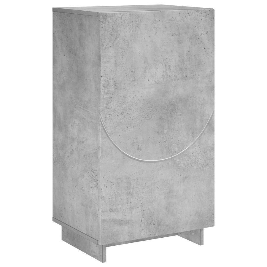 Schoenenkast 48 x 38 x 87,5 cm Bewerkt hout Betongrijs
