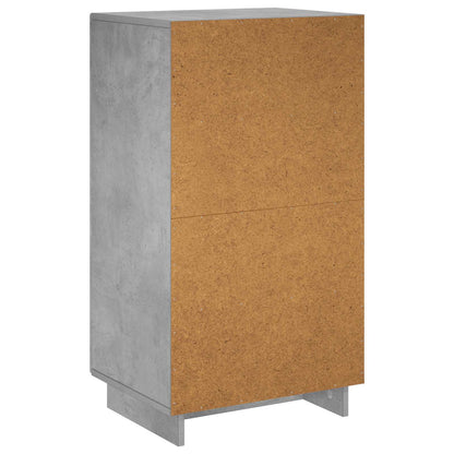 Schoenenkast 48 x 38 x 87,5 cm Bewerkt hout Betongrijs