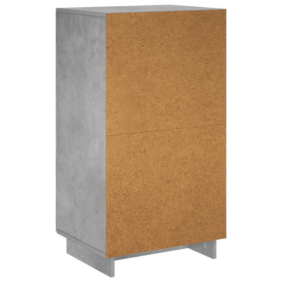 Schoenenkast 48 x 38 x 87,5 cm Bewerkt hout Betongrijs