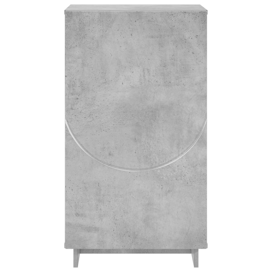 Schoenenkast 48 x 38 x 87,5 cm Bewerkt hout Betongrijs