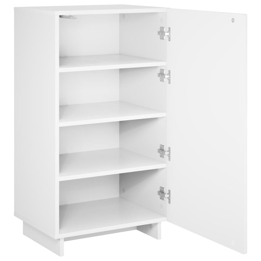 Schoenenkast 48 x 38 x 87,5 cm Bewerkt hout Hoogglans Wit