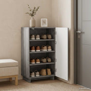 Schoenenkast 48 x 38 x 87,5 cm Bewerkt hout Grijs Sonoma