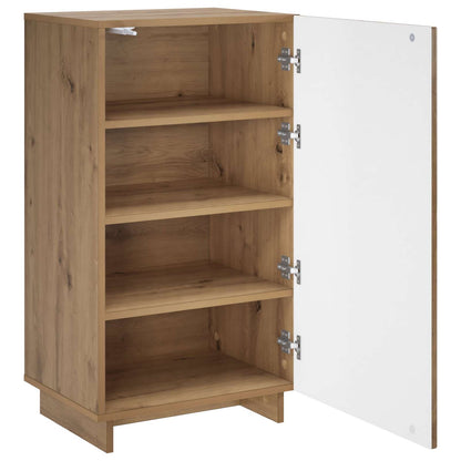 Schoenenkast 48 x 38 x 87,5 cm Bewerkt hout Artisanaal eiken