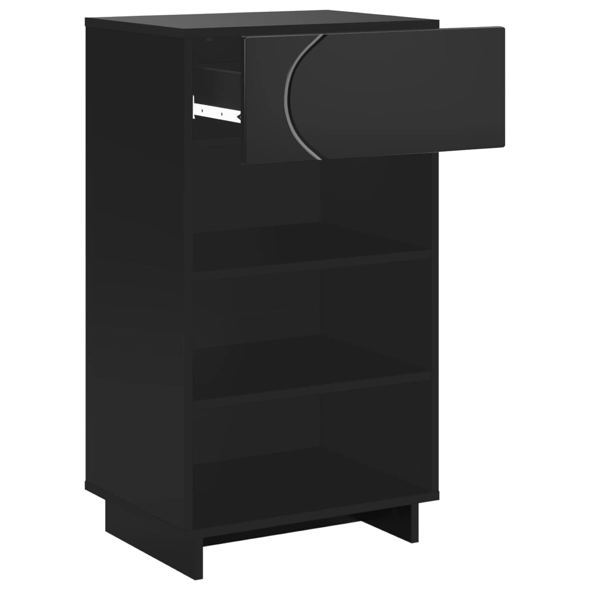 Schoenenkast 48 x 38 x 87,5 cm Bewerkt hout Zwart