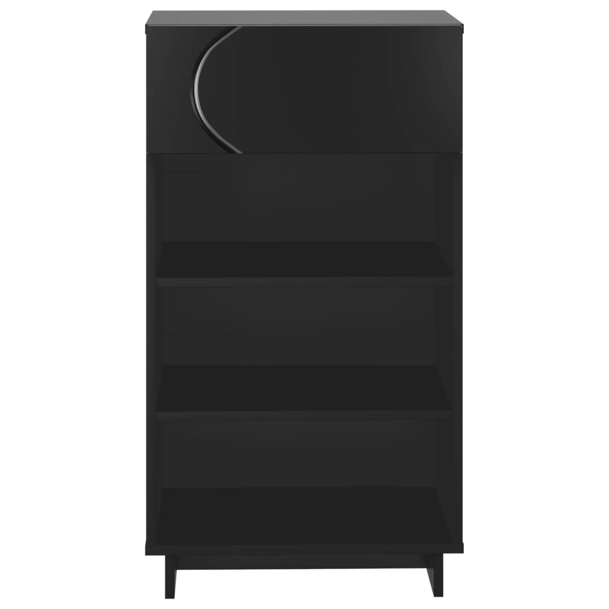 Schoenenkast 48 x 38 x 87,5 cm Bewerkt hout Zwart