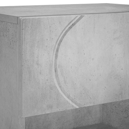 Schoenenkast 48 x 38 x 87,5 cm Bewerkt hout Betongrijs