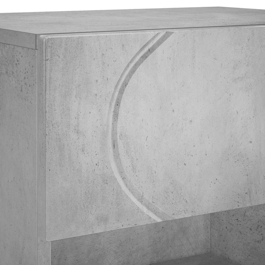 Schoenenkast 48 x 38 x 87,5 cm Bewerkt hout Betongrijs