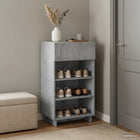 Schoenenkast 48x38x87.5 cm bewerkt hout betongrijs