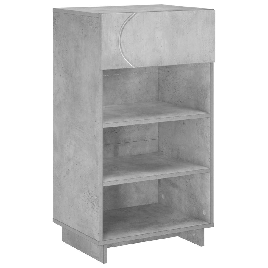 Schoenenkast 48 x 38 x 87,5 cm Bewerkt hout Betongrijs