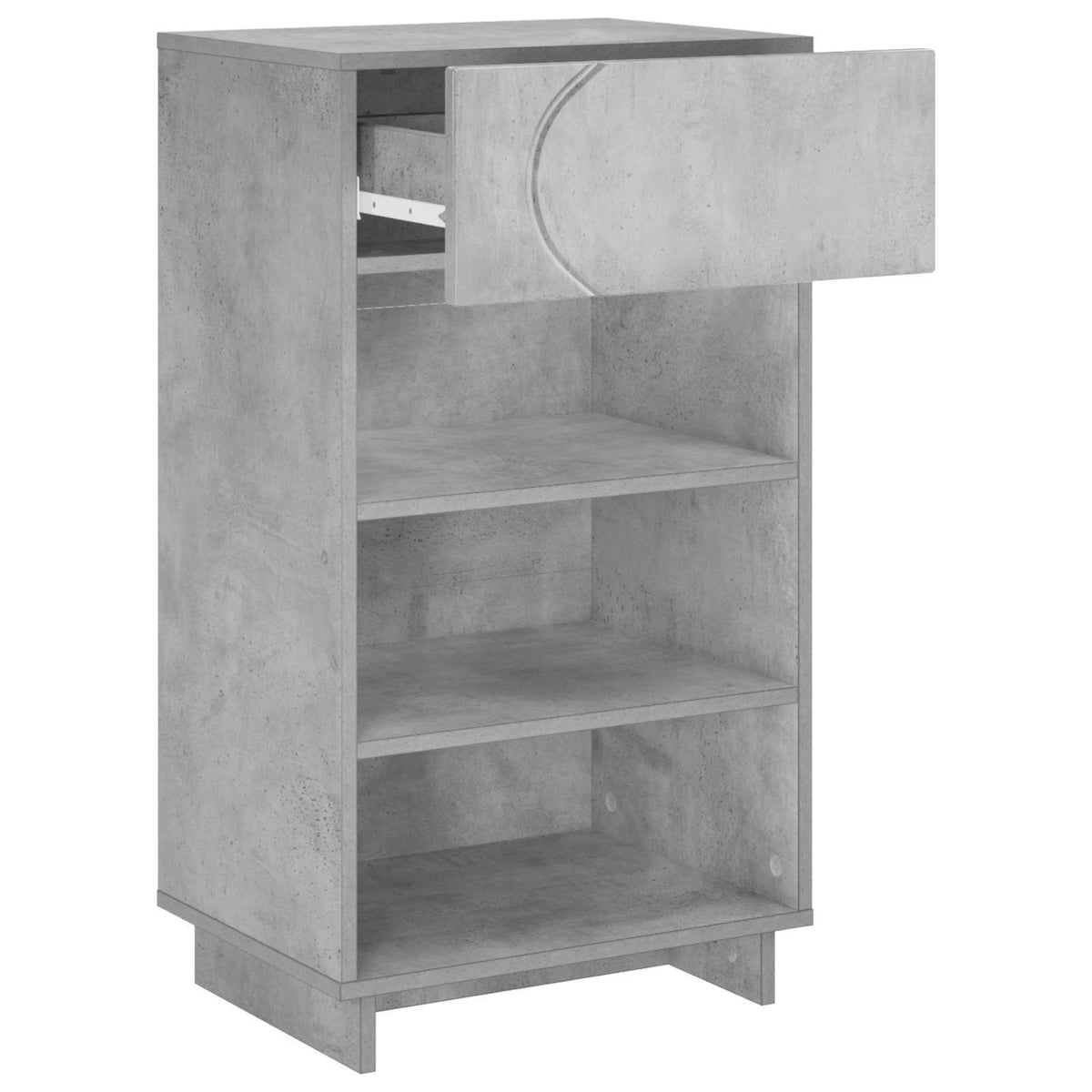 Schoenenkast 48 x 38 x 87,5 cm Bewerkt hout Betongrijs