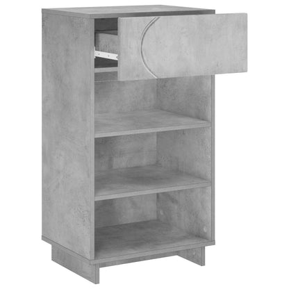 Schoenenkast 48 x 38 x 87,5 cm Bewerkt hout Betongrijs