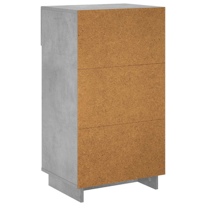 Schoenenkast 48 x 38 x 87,5 cm Bewerkt hout Betongrijs