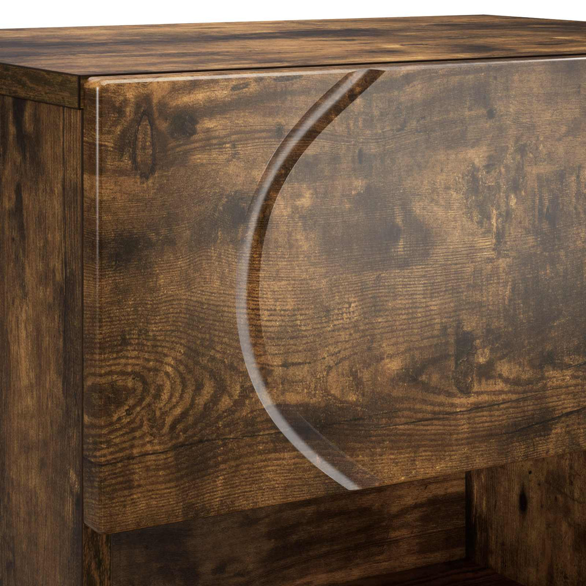 Schoenenkast 48 x 38 x 87,5 cm Bewerkt hout Gerookt eiken