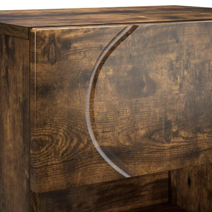 Schoenenkast 48 x 38 x 87,5 cm Bewerkt hout Gerookt eiken