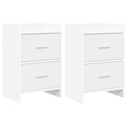 Nachtkastjes 2 stuks 40x30x60 cm wit bewerkt hout