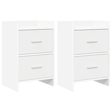 Nachtkastjes 2 pcs Wit 40 x 30 x 60 cm Bewerkt hout