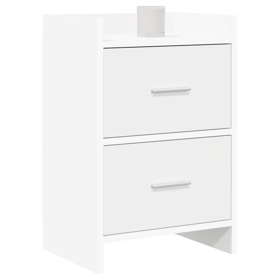 Nachtkastjes 2 pcs Wit 40 x 30 x 60 cm Bewerkt hout