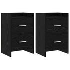 Nachtkastjes 2 stuks 40x30x60 cm zwart eiken