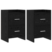 Nachtkastjes 2 stuks 40x30x60 cm zwart eiken