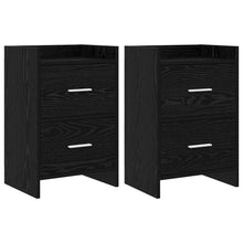 Nachtkastjes 2 pcs Zwart eiken 40 x 30 x 60 cm Bewerkt hout