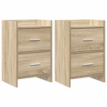 Nachtkastjes 2 pcs Sonoma Eiken 40 x 30 x 60 cm Bewerkt hout