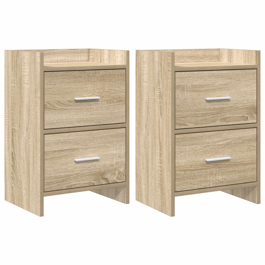 Nachtkastjes 2 pcs Sonoma Eiken 40 x 30 x 60 cm Bewerkt hout
