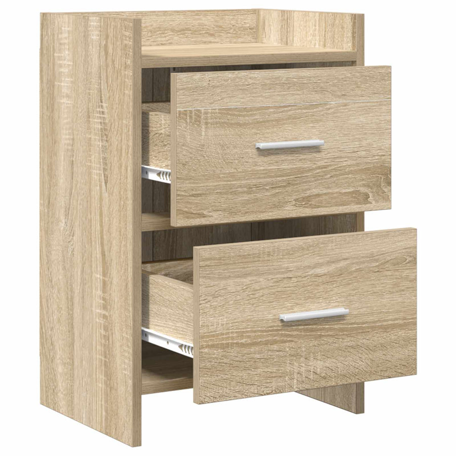 Nachtkastjes 2 pcs Sonoma Eiken 40 x 30 x 60 cm Bewerkt hout