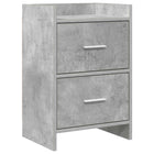 Nachtkastje 40x30x60 cm betongrijs bewerkt hout