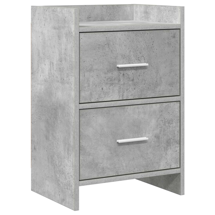 Nachtkastjes Betongrijs 40 x 30 x 60 cm Bewerkt hout