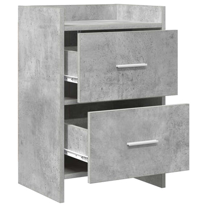 Nachtkastjes Betongrijs 40 x 30 x 60 cm Bewerkt hout