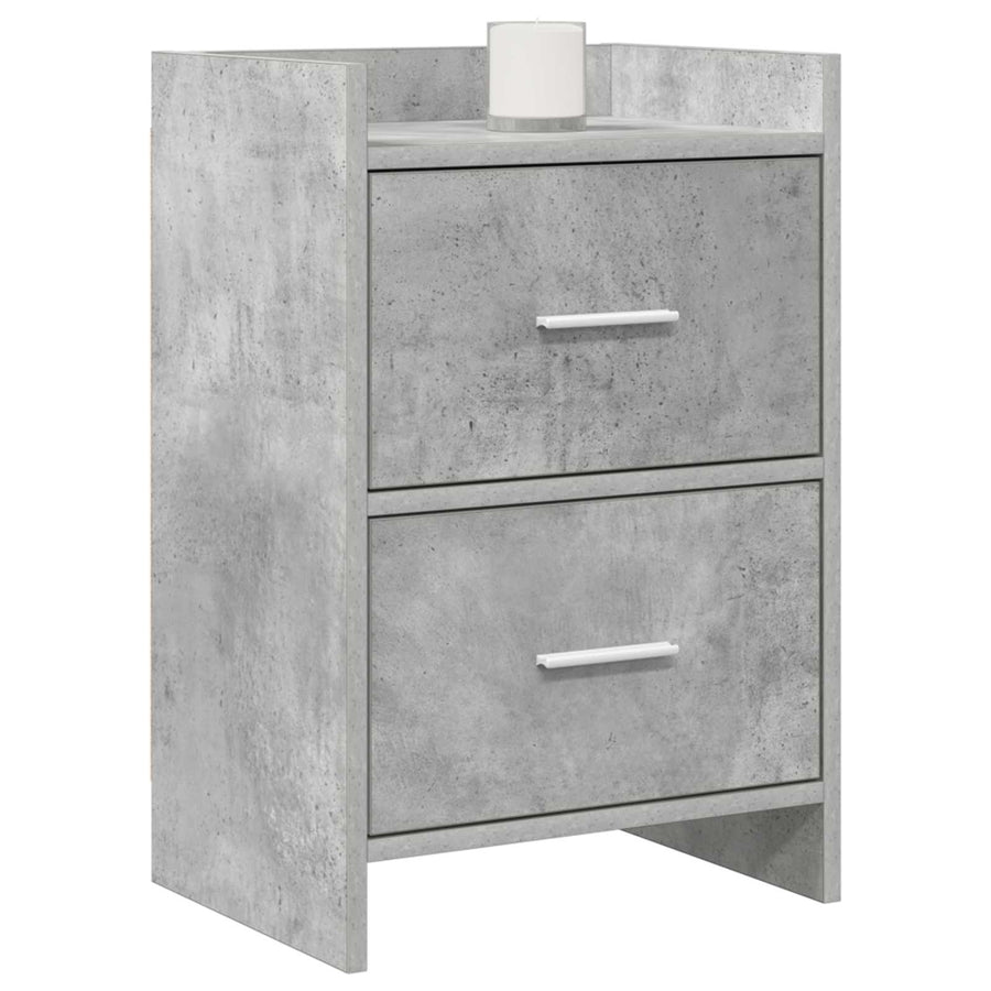 Nachtkastjes Betongrijs 40 x 30 x 60 cm Bewerkt hout