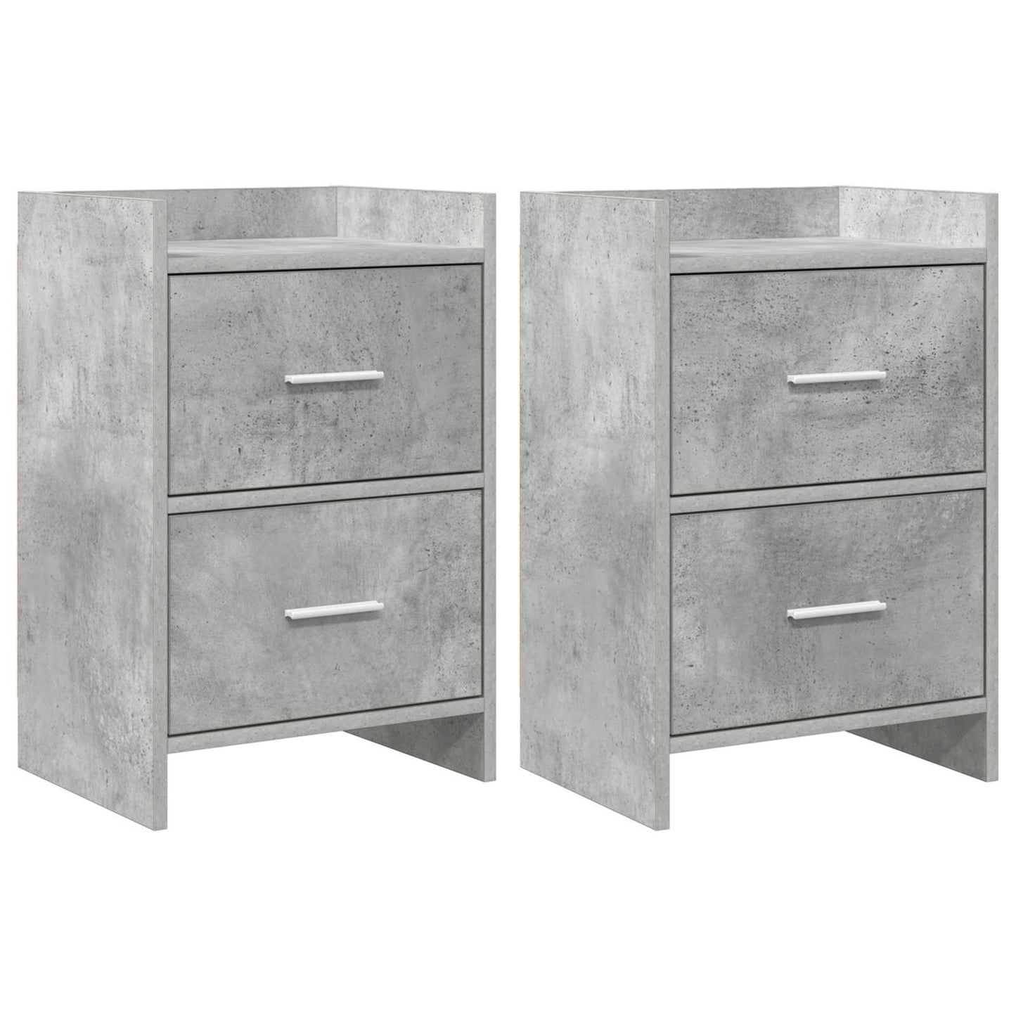 Nachtkastjes 2 pcs Betongrijs 40 x 30 x 60 cm Bewerkt hout