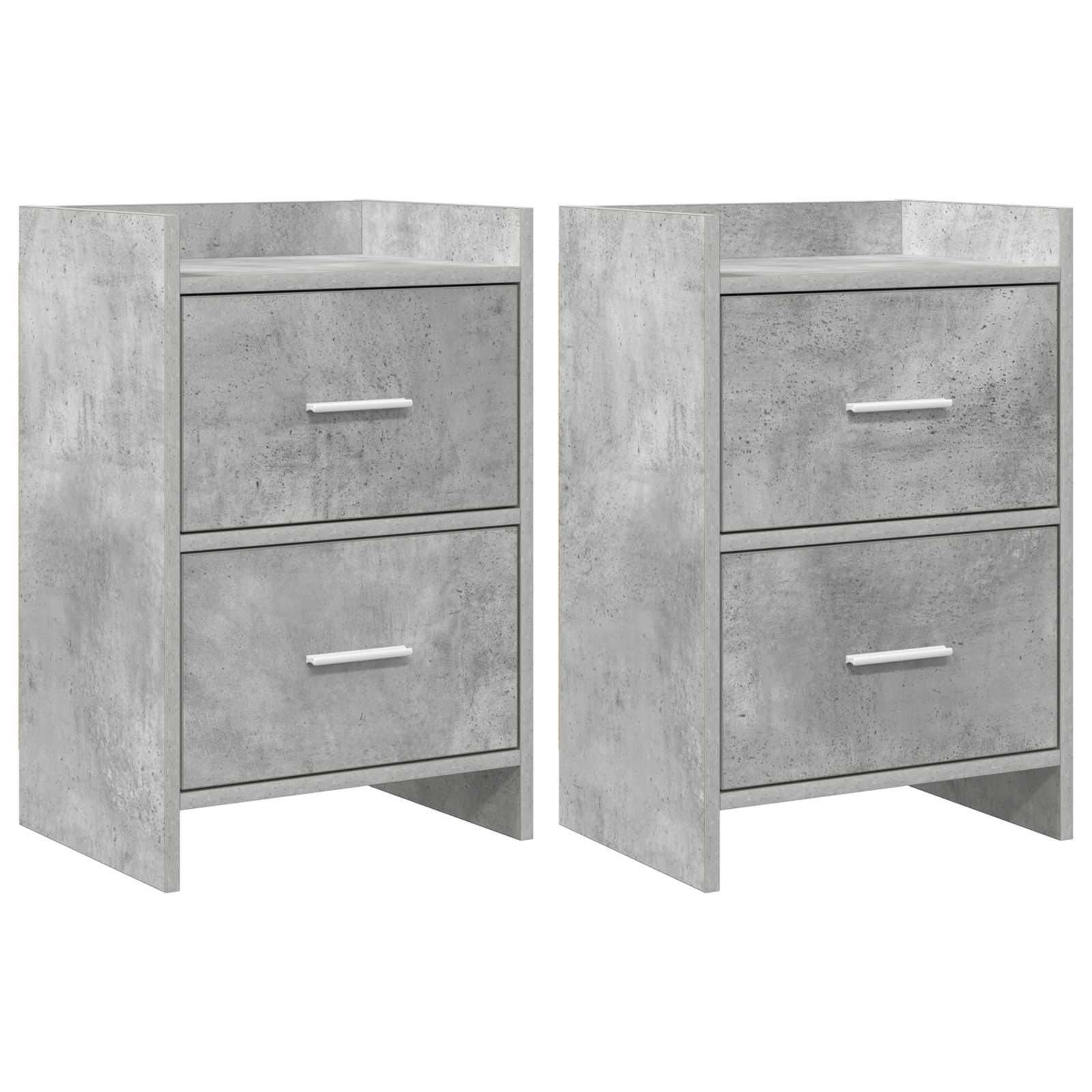 Nachtkastjes 2 pcs Betongrijs 40 x 30 x 60 cm Bewerkt hout