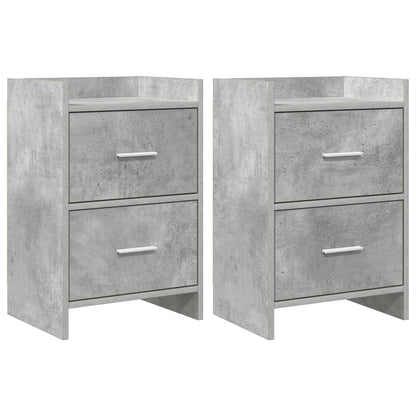 Nachtkastjes 2 pcs Betongrijs 40 x 30 x 60 cm Bewerkt hout